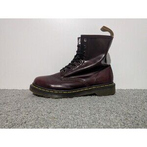 Doc Martens Cherry Red Vegan Leather Combat Boot Womens Size 9